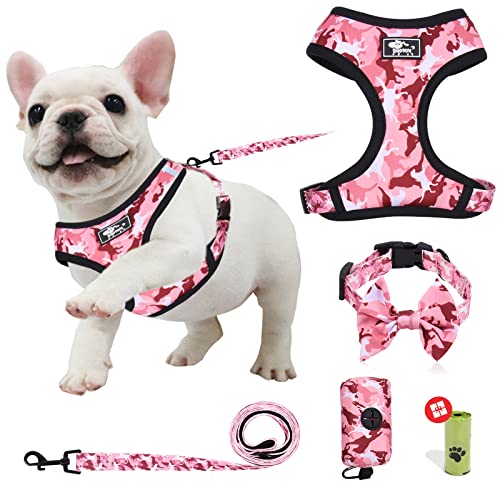 Adjustable Dog Harness and Leash Set for Puppy - Top Frenchie
